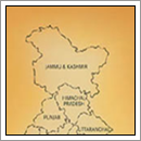 Kaart Jammu en Kasjmir - India