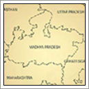 Kaart Madhya Pradesh - India
