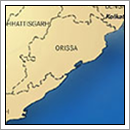 Kaart Orissa - India