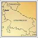 Kaart Uttar Pradesh - India
